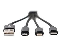 Digitus CHARGER CABLE 3-IN-1 USB A