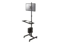 NEOMOUNTS BY NEWSTAR NewStar Mobile Workplace Floor Stand (monitor, keyboard/mouse & PC)