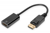 Digitus DP - HDMI CABLE 0.2M BLACK DP -
