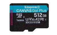 Kingston 512GB MSDXC CANVAS GO PLUS 170R
