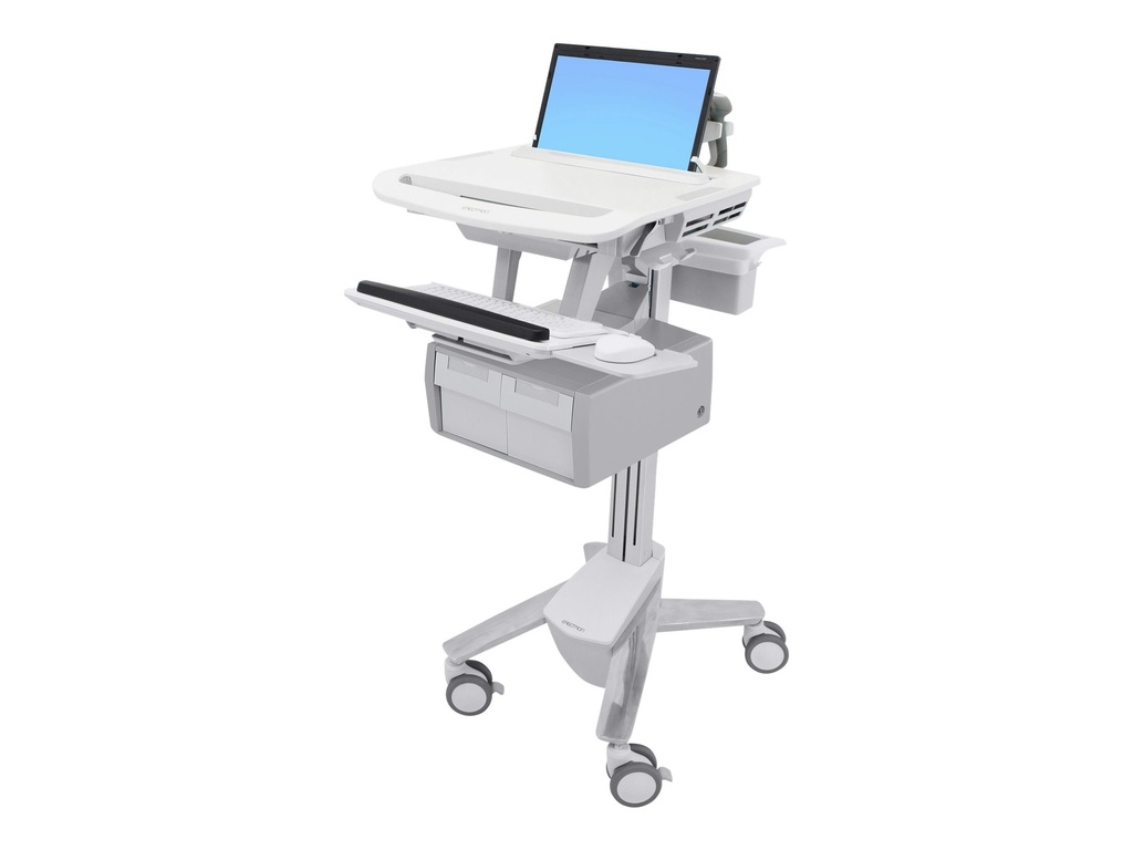 [SV43-11C0-0] Ergotron Wagen - offene Architektur - für Notebook / PC-Ausrüstung - verriegelbar - medizinisch - Aluminium, verzinker Stahl, hochwertiger Kunststoff - Bildschirmgröße: bis zu 43,9 cm (bis zu 17,3")