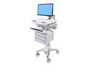 Ergotron Cart with LCD Arm, 3 Drawers - Wagen - offene Architektur - für LCD-Display / PC-Ausrüstung - Kunststoff, Aluminium, verzinker Stahl - Bildschirmgröße: bis zu 61 cm (bis zu 24 Zoll)