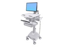 Ergotron Cart with LCD Arm, LiFe Powered, 2 Drawers - Wagen - offene Architektur - für LCD-Display / PC-Ausrüstung - verriegelbar - Aluminium, verzinker Stahl, hochwertiger Kunststoff - Bildschirmgröße: bis zu 61 cm (bis zu 24 Zoll)