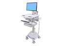 Ergotron Cart with LCD Pivot, LiFe Powered, 2 Drawers - Wagen - offene Architektur - für LCD-Display / PC-Ausrüstung - verriegelbar - Aluminium, verzinker Stahl, hochwertiger Kunststoff - Bildschirmgröße: bis zu 55,9 cm (bis zu 22 Zoll)