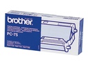 Brother PC75 - Schwarz - Farbbandkassette - für