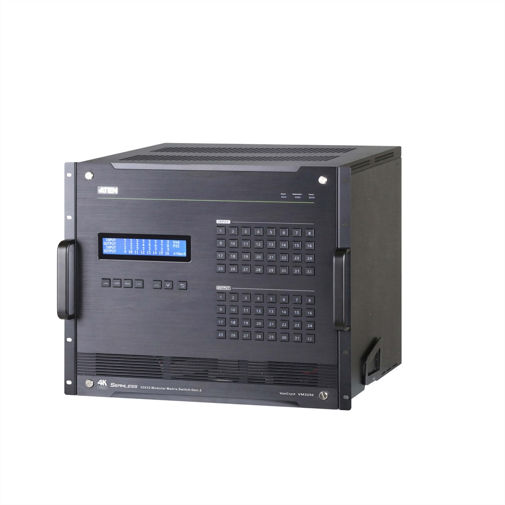 HPE ATEN VM3250 - Modulare AV-Matrix-Schalter - 22,5 Gbit/s - 4096 x 2160 Pixel - Schwarz - Metall - 9U