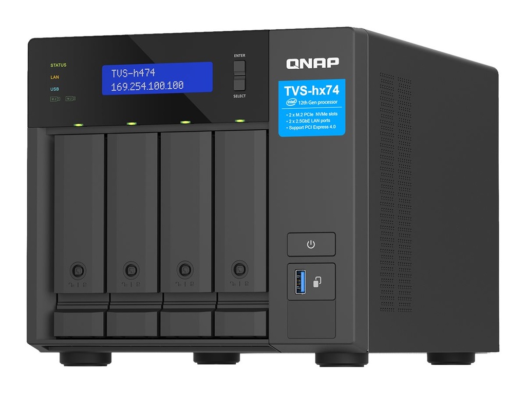 QNAP TVS-H474 - NAS-Server - 4 Schächte - SATA