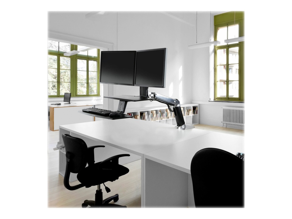 Ergotron WorkFit-A Dual Workstation With Suspended Keyboard