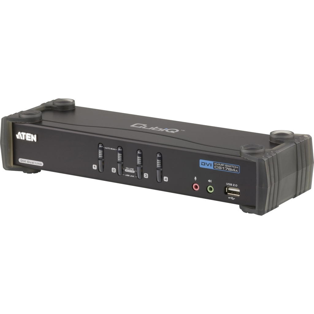 ATEN CS1784A Tastatur/Video/Maus (KVM)-Switch Schwarz