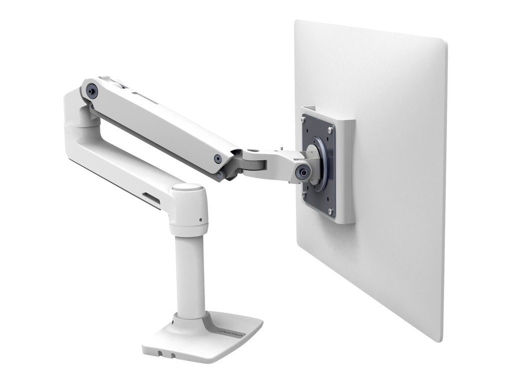 Ergotron LX - Befestigungskit (Gelenkarm, Spannbefestigung für Tisch, Stange, Erweiterungshalterung) - für LCD-Display - Aluminium, Stahl - weiß - Bildschirmgröße: bis zu 86,4 cm (bis zu 34 Zoll)