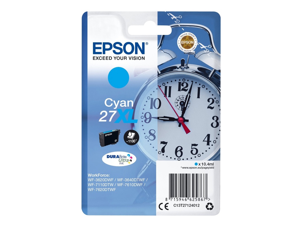 Epson 27XL - 10.4 ml - XL - Cyan - original