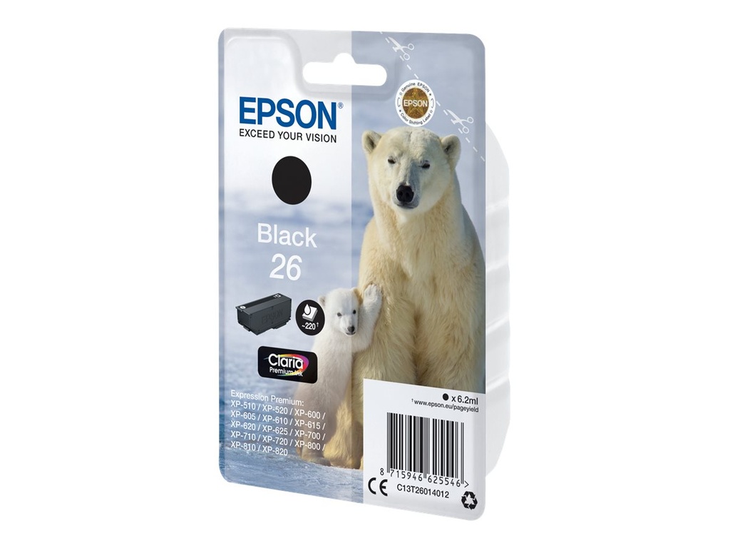 Epson 26 - 6.2 ml - Schwarz - original - Tintenpatrone