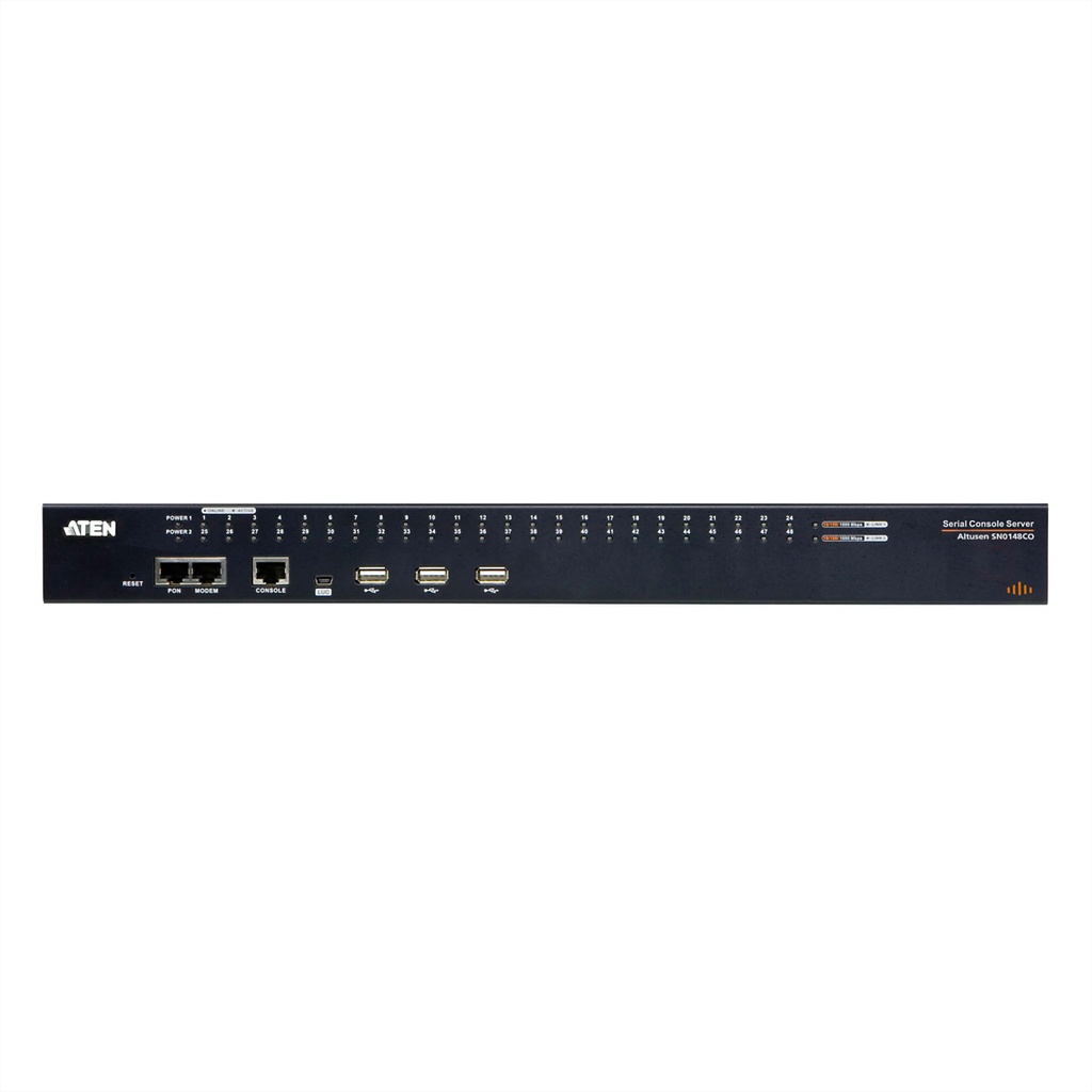 ATEN SN0148CO - RJ-45/Mini-USB - Linux Kernel 2.6.12 - Windows Server 2003 - 434,84 x 327,7 x 44 mm - 4,92 kg - Gleichstrom