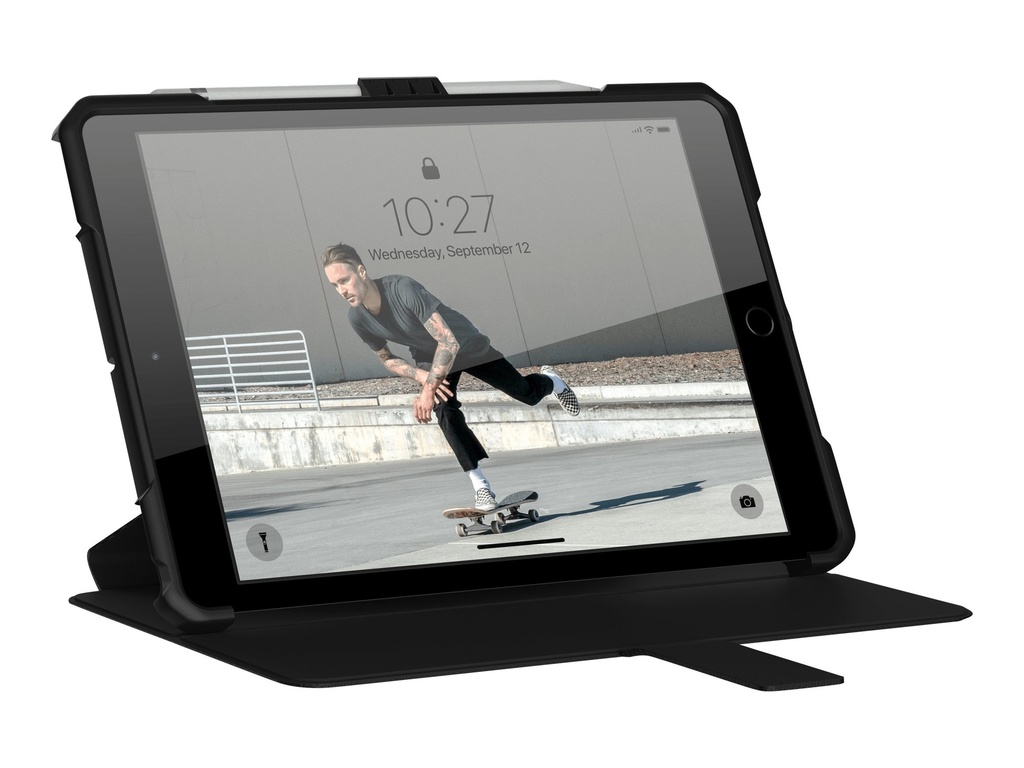 Urban Armor Gear UAG Rugged Case for iPad 10.2-in (7/8 Gen, 2019/2020) - Metropolis Black - Flip-Hülle für Tablet - composite - Schwarz - 10.2" - für Apple 10.2-inch iPad (7. Generation, 8. Generation)