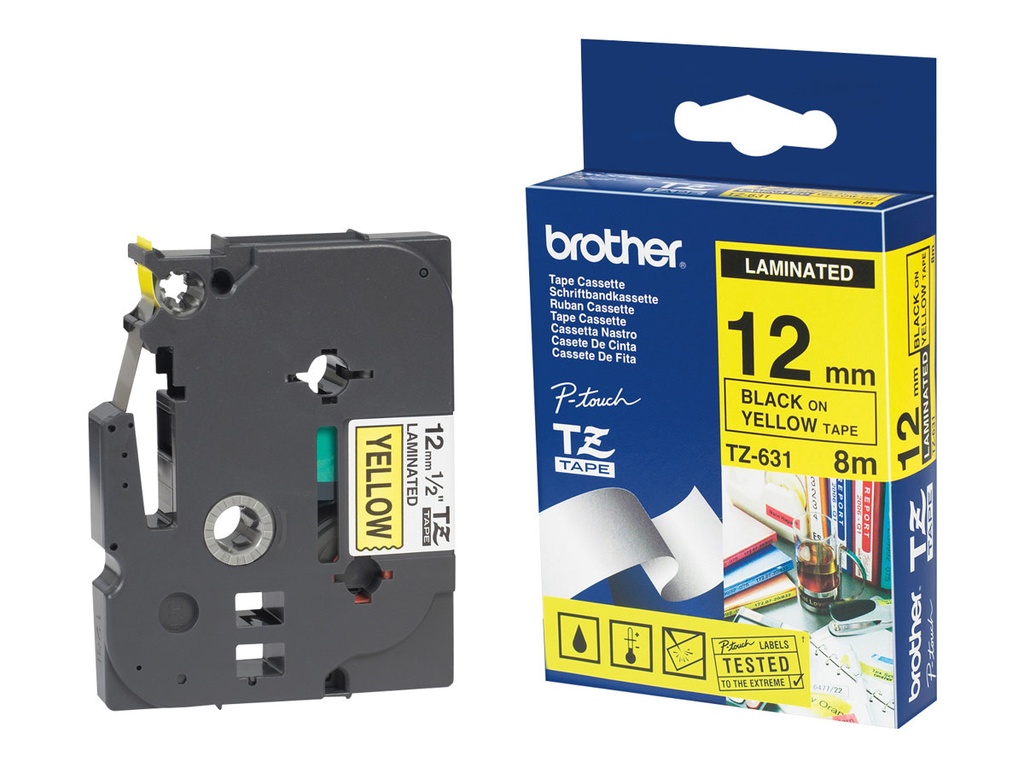 [TC101] Brother Schwarz, durchsichtig - Rolle (1,2 cm x 7,7 m)