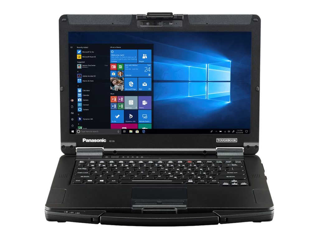Panasonic Toughbook 55 - Robust - 180°-Scharnierdesign - Intel Core i5 1145G7 / 2.6 GHz - vPro - Win 11 Pro - Intel Iris Xe Grafikkarte - 8 GB RAM - 256 GB SSD NVMe, TCG Opal Encryption - 35.6 cm (14")