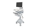 Ergotron Wagen - für LCD-Display / PC-Ausrüstung - medizinisch - Aluminium, verzinker Stahl, hochwertiger Kunststoff - Grau, weiß, Polished Aluminum - Bildschirmgröße: bis zu 55,9 cm (bis zu 22 Zoll)