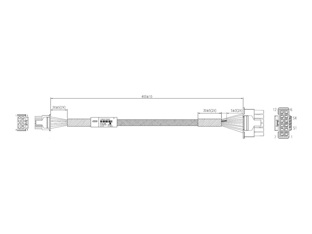 Lenovo Stromkabel - 12VHPWR (W) zu 8-poliger PCIe Power (W)