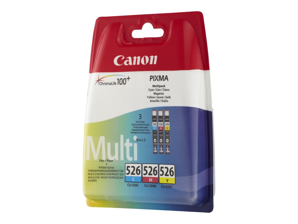 Canon CLI-526 Multipack - 3er-Pack - Gelb, Cyan