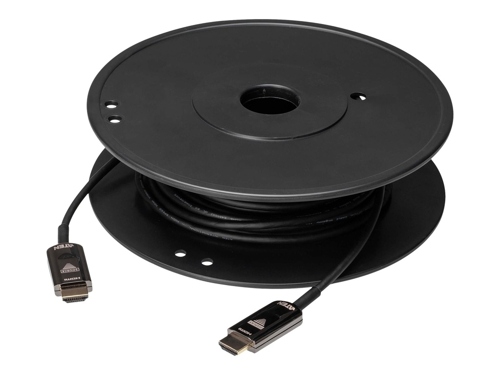 ATEN VanCryst VE781030 - HDMI-Kabel - HDMI männlich zu HDMI männlich - 30 m - Hybrid Kupfer/Kohlefaser - Schwarz - 4K Unterstützung, Active Optical Cable (AOC)