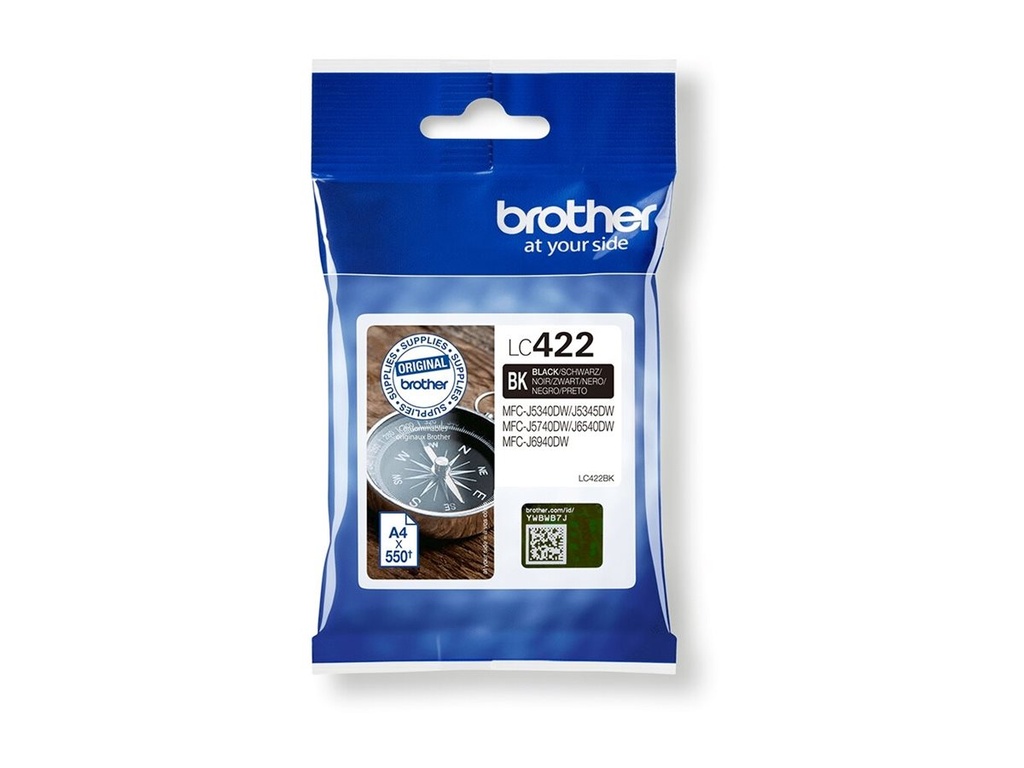 Brother LC422 - Schwarz - original - Tintenpatrone