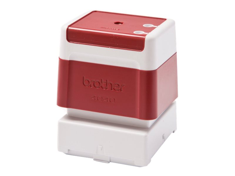 Brother 4040 - Stempel - vorgetränkt - Rot - Benutzerdefinierter Text - 40 x 40 mm (Packung mit 6)