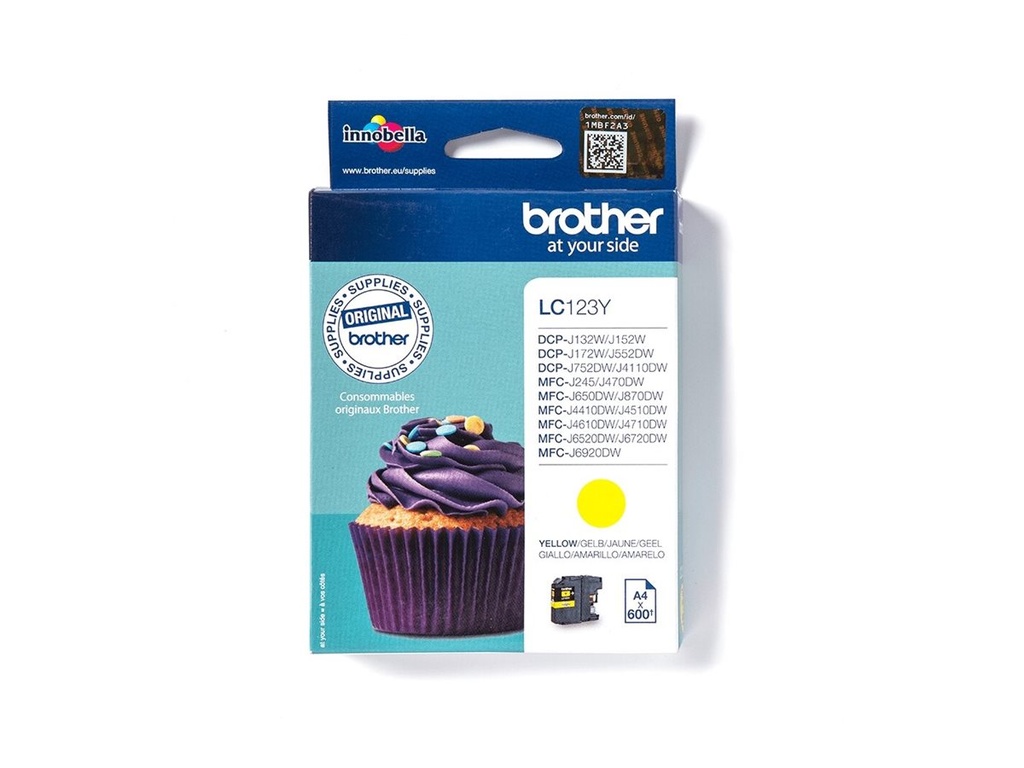 Brother LC123Y - Hohe Ergiebigkeit - Gelb - original
