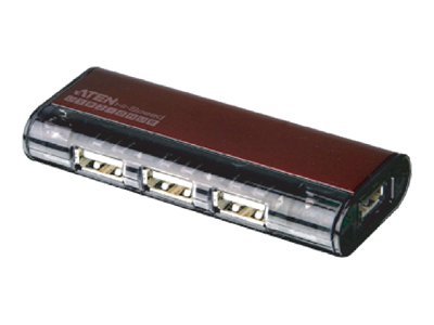 ATEN 4-Port USB 2.0 HUB 480Mbit/s Schwarz Schnittstellenhub
