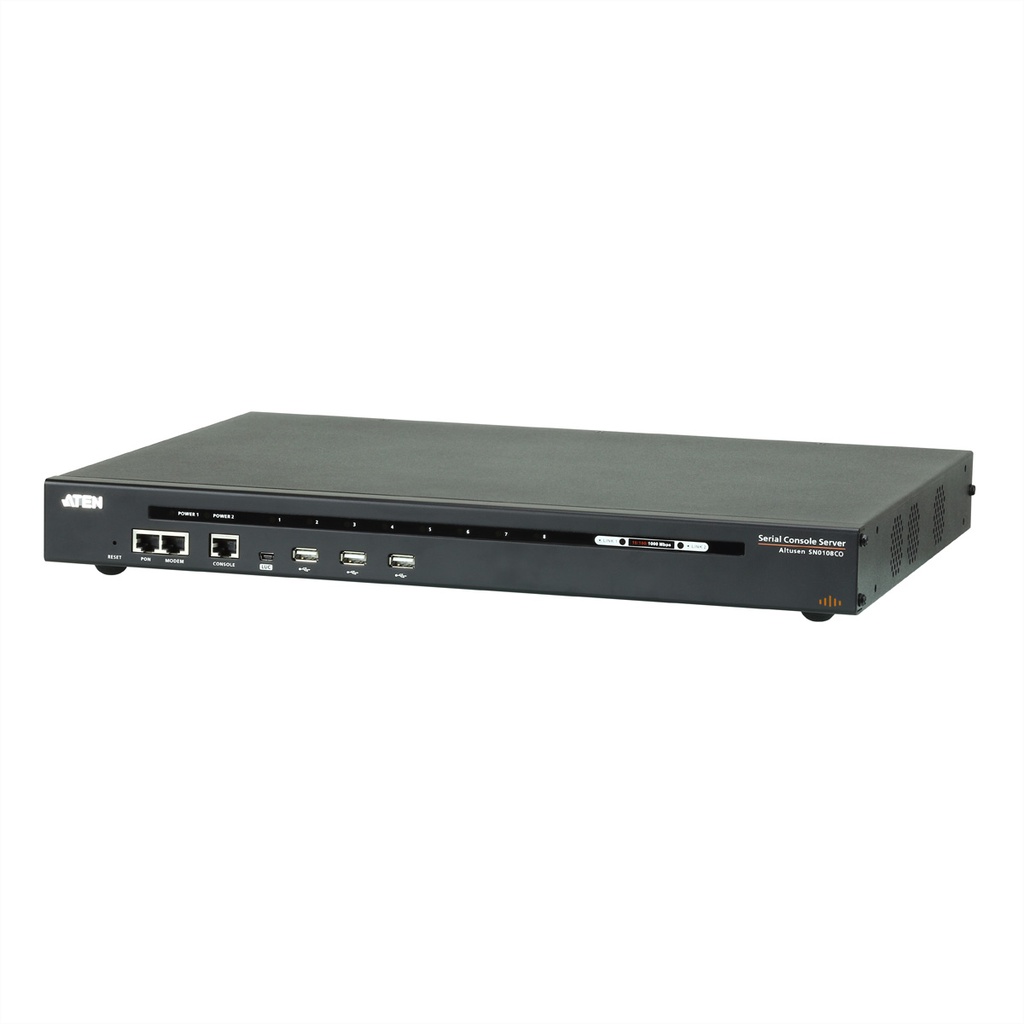 ATEN SN0108CO 8-Port Serial Console Serv mit Dual Strom - Kabel - Digital/Daten