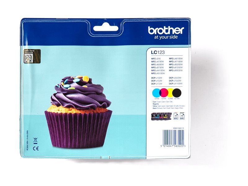 Brother LC123 Value Pack - 4er-Pack - Hohe Ergiebigkeit