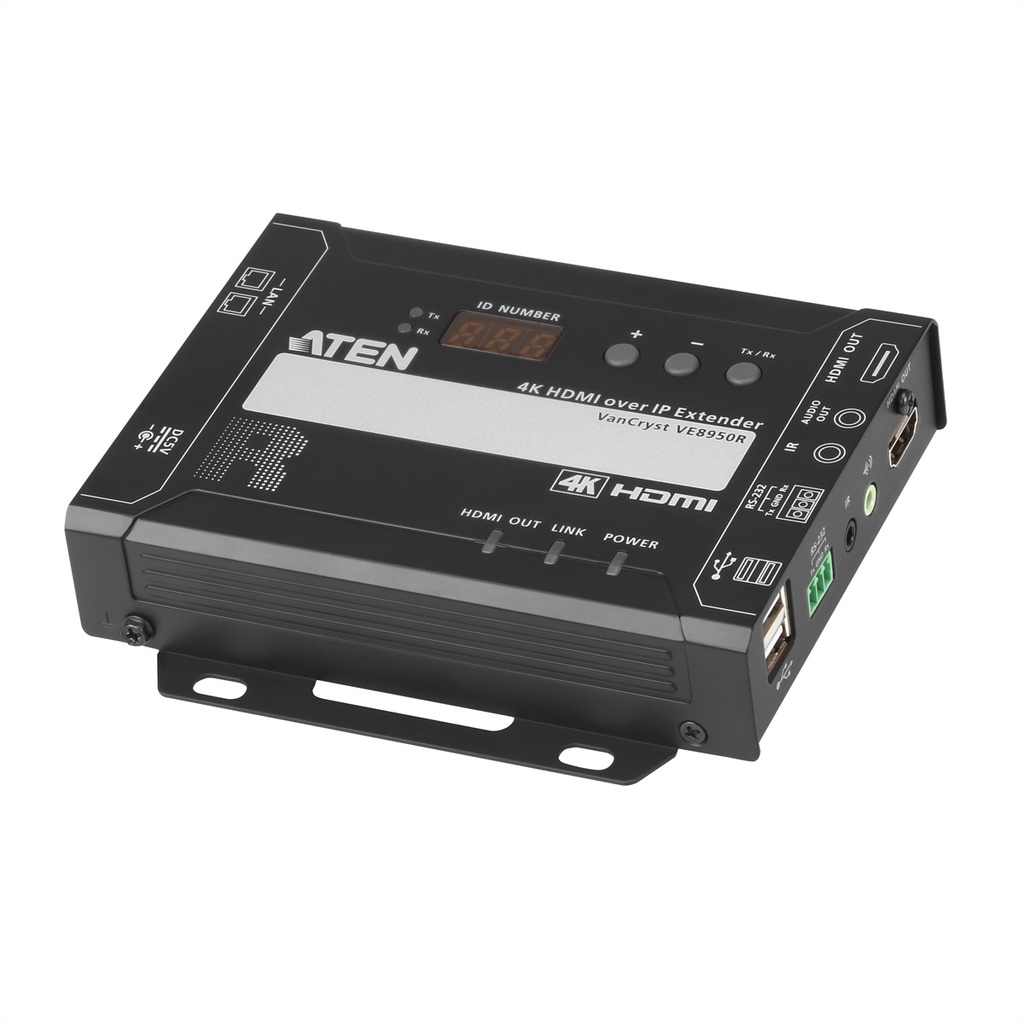 ATEN VE8950R - 4096 x 2160 Pixel - AV-Receiver - 100 m - Verkabelt - Schwarz - HDCP