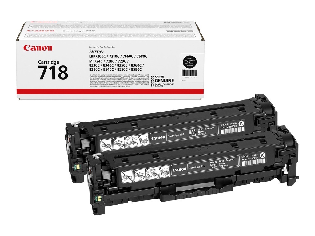 Canon 718 Black - 2er-Pack - Schwarz - original