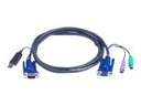 ATEN Intelligent KVM Cable 2L-5503UP - Tastatur- / Video- / Maus- / USB-Kabel - USB, HD-15 (VGA)