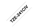 Brother TZe-241CIV - Schwarz auf Weiß - Rolle (1,8 cm x 8 m)