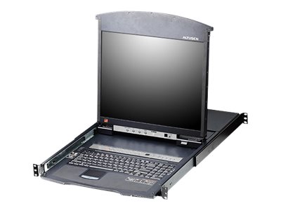 ATEN ALTUSEN KL1516AN - KVM-Konsole mit KVM-Switch - 16 Anschlüsse - PS/2, USB, seriell - German QWERTZ - 48.3 cm (19")
