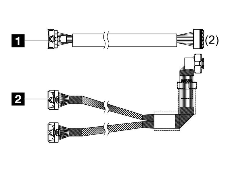 Lenovo Speicherkabelkit - for 4 x 3.5" Chassis