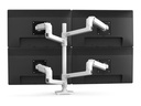 Ergotron LX - Befestigungskit (4 Arme, hohe Säule) - für 4 LCD-Anzeigen - Aluminium, Stahl - weiß - Bildschirmgröße: bis zu 101,6 cm (bis zu 40 Zoll)
