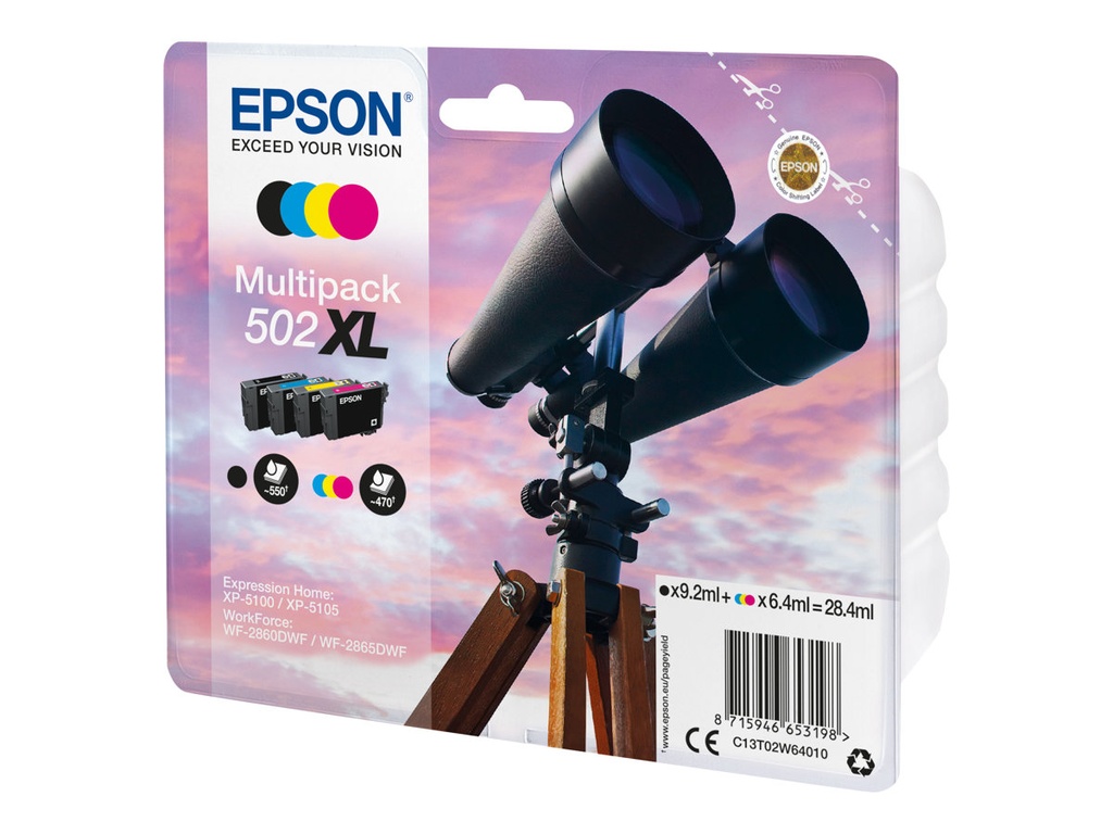 Epson 502XL Multipack - 4er-Pack - 28.4 ml - mit hoher Kapazität