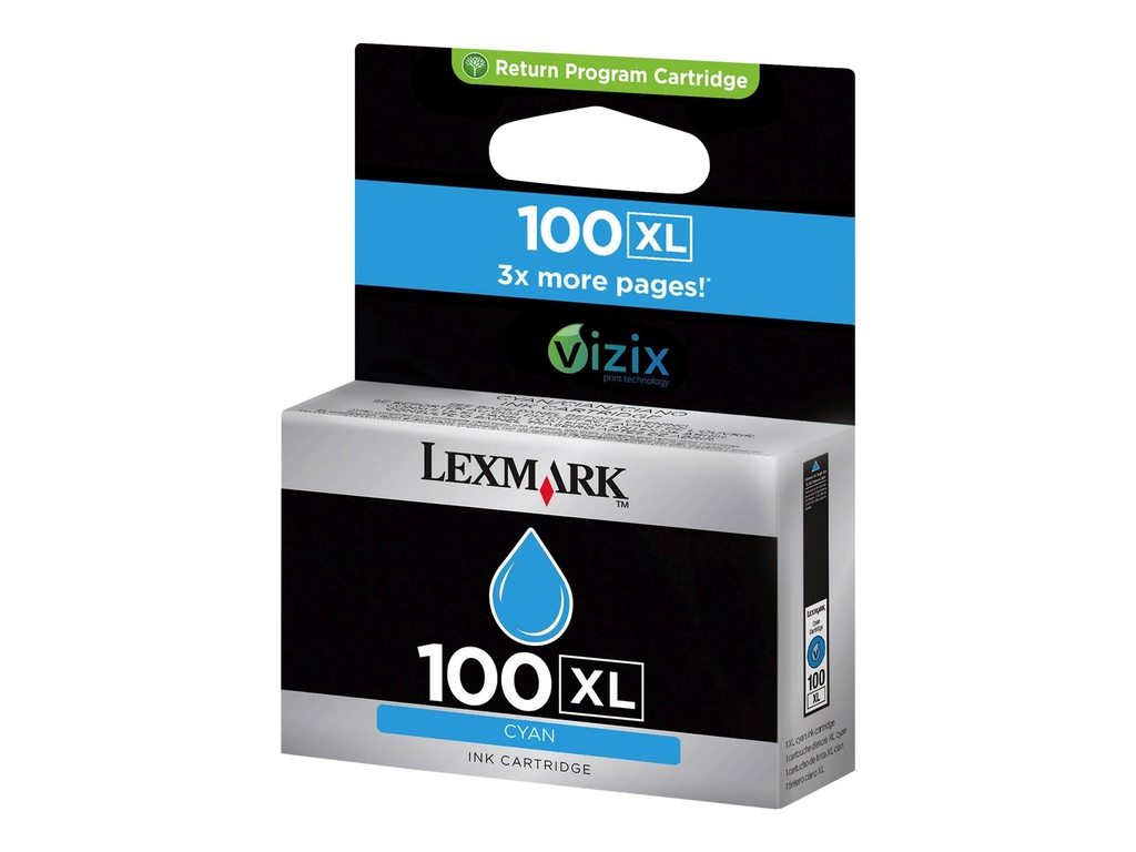 Lexmark 100XL - Hohe (XL-) Ausbeute - Cyan - 1 Stück(e)