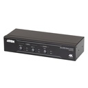 ATEN 2 x 2 True 4K HDMI Matrix Switch mit Audio De-Embedder - AV-Matrix-Umschalter - 18 Gbit/s - 600 MHz - 4096 x 2160 Pixel - 4096 x 2160 - 3840 x 2160 - Schwarz
