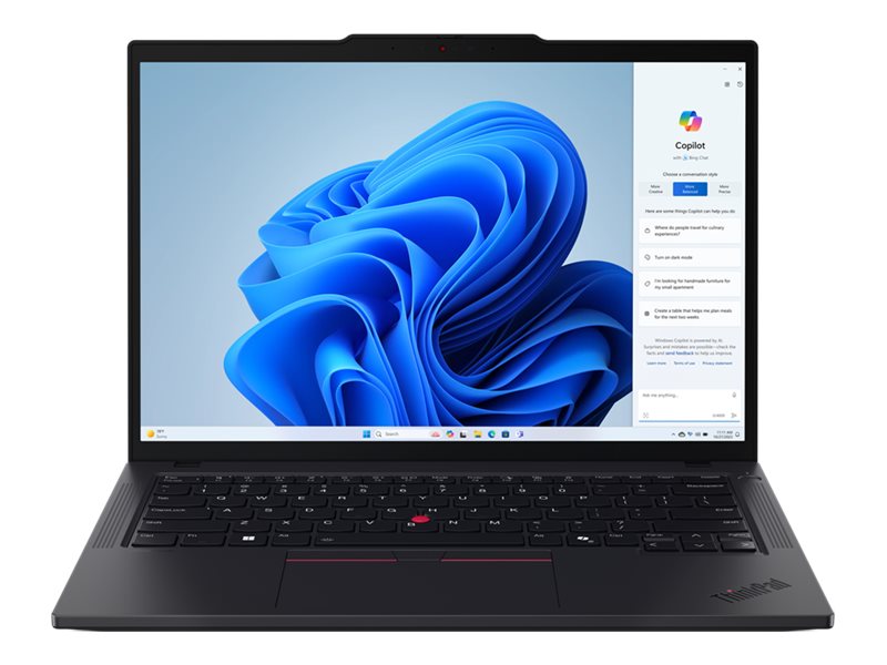 Lenovo ThinkPad T14 Gen 5 21ML - 180°-Scharnierdesign - Intel Core Ultra 5 125U / 1.3 GHz - Win 11 Pro - Intel Graphics - 32 GB RAM - 1 TB SSD TCG Opal Encryption 2, NVMe, Performance - 35.6 cm (14")