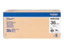 Brother HGE-261V5 - Schwarz auf Weiß - Rolle (3,6 cm x 8 m)