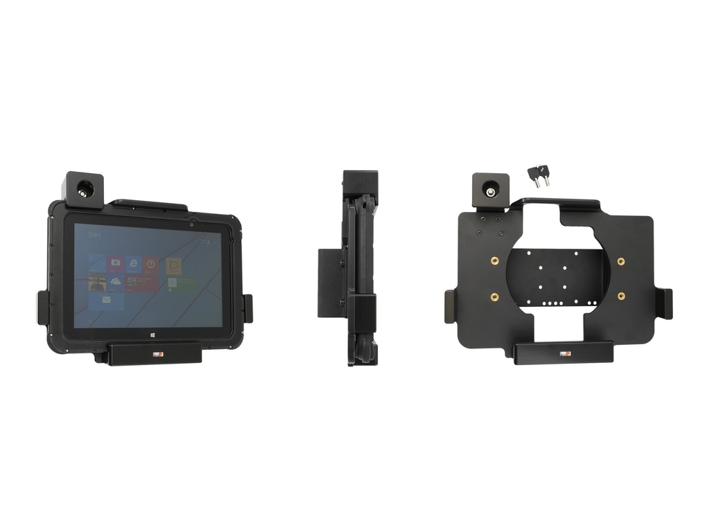 Brodit Befestigungskit (Befestigungsplatte, Halter) - für Tablett - verriegelbar - Metall, Stahl, ABS/Acetal Plastik - Schwarz - Bildschirmgröße: 25.7 cm (10.1")