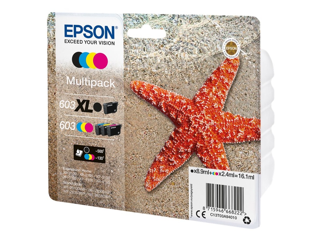 Epson 603 Multipack - 4er-Pack - Schwarz, Gelb