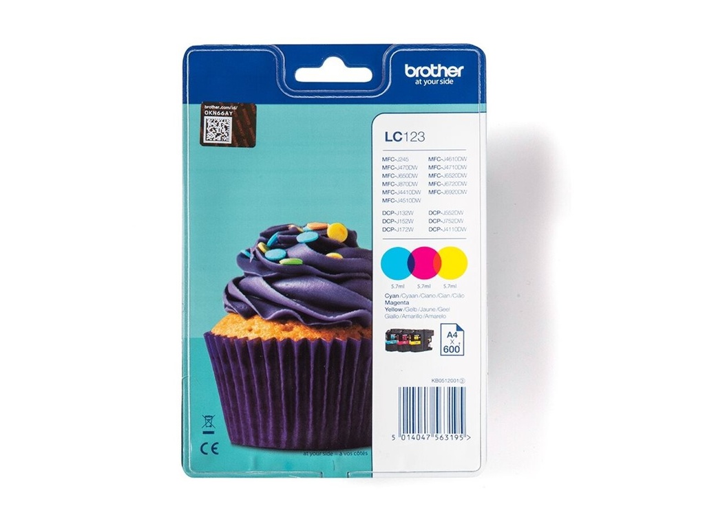 Brother LC123 RainbowPack - Gelb, Cyan, Magenta