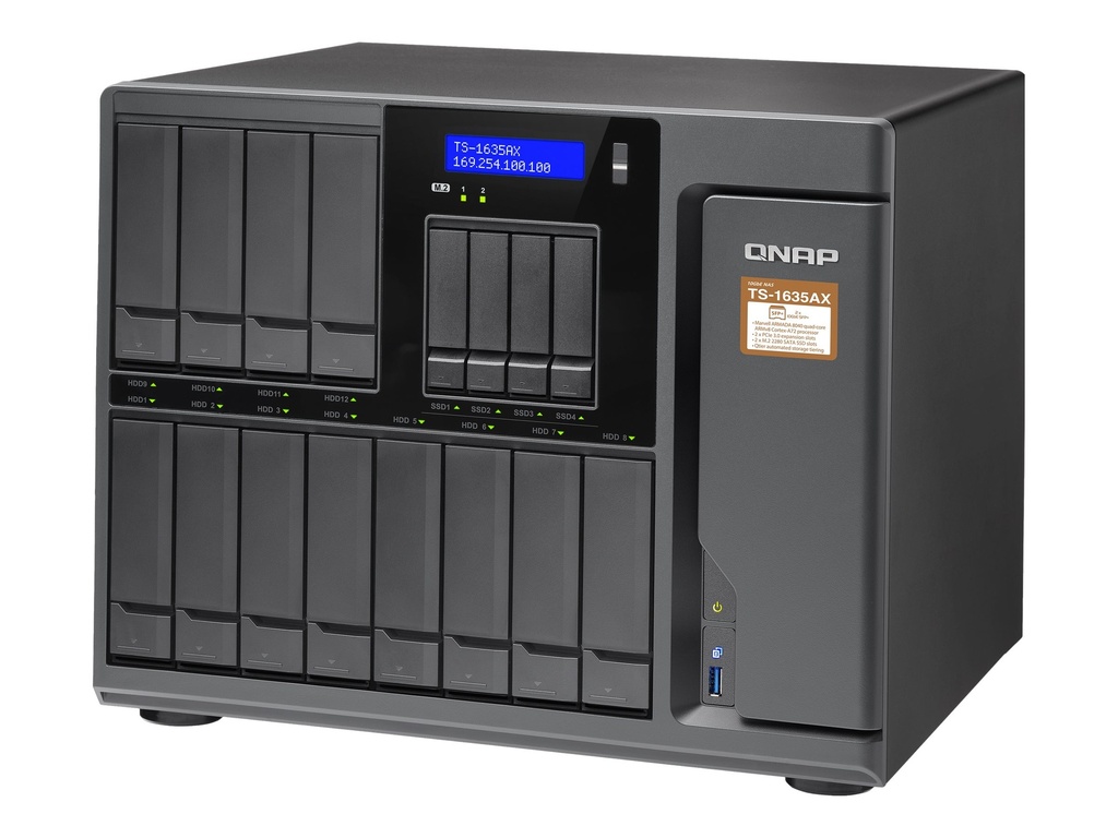 [TS-1635AX-8G] QNAP TS-1635AX - NAS-Server - 16 Schächte - SATA