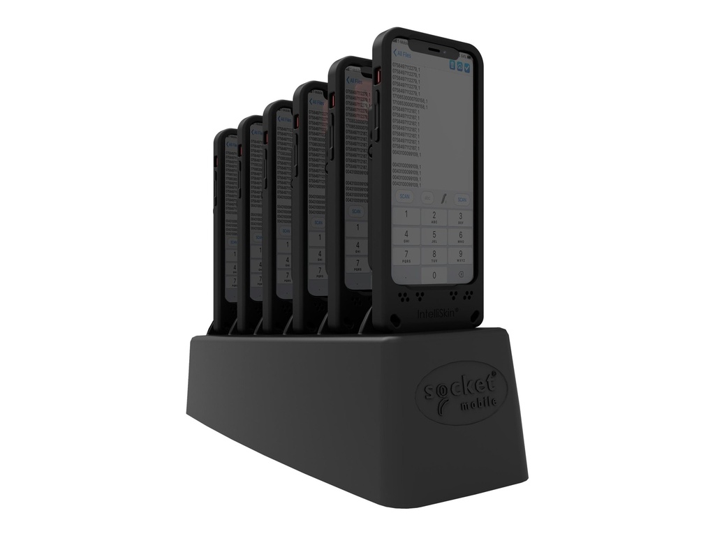 Socket Mobile DuraSled DS800 - Mit 6 Bay Charger - Barcode-Scanner - Begleiter - Linear-Imager - decodiert - Bluetooth 2.1 EDR (Packung mit 6)
