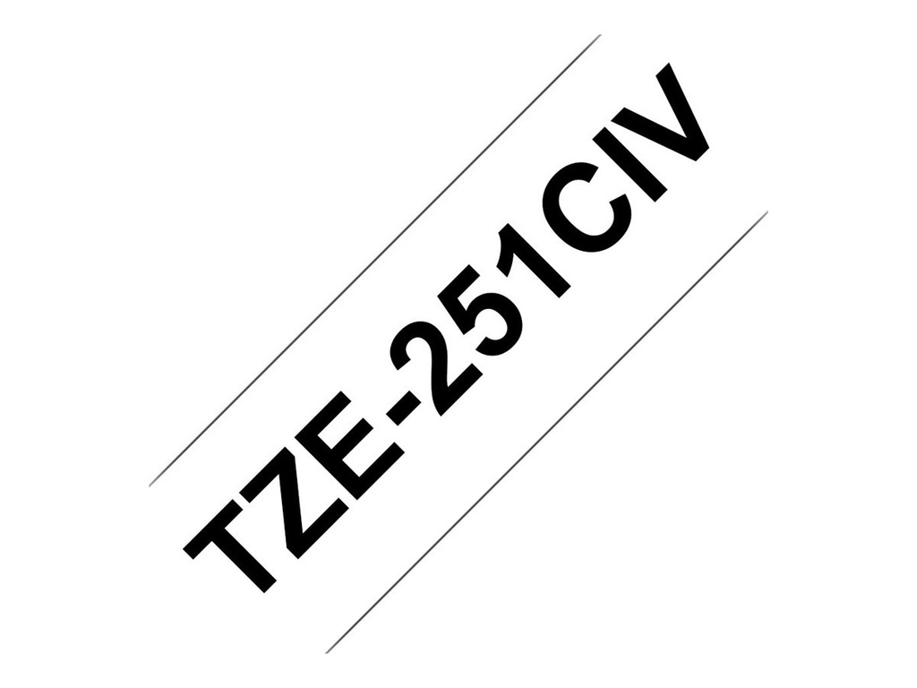 Brother TZe-231CIV - Schwarz auf Weiß - Rolle (1,2 cm x 8 m)