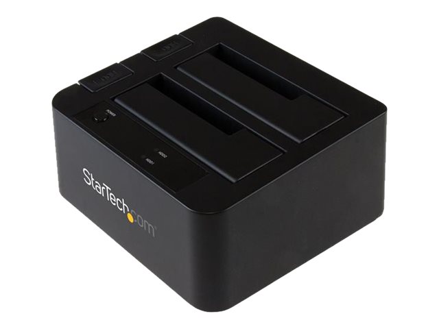 StarTech.com Dual-Bay USB 3.1 SATA Festplatten Dockingstation, Extern - Speicher-Controller mit Datenanzeige, Netzanzeige - 2.5", 3.5" (6.4 cm, 8.9 cm)