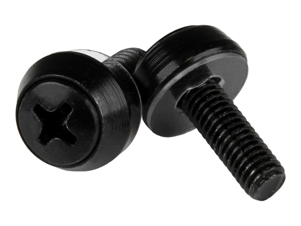 StarTech.com Startech M5 x 12mm - Montageschrauben - 100er Pack - M5 Schrauben für Server Rack und Serverschrank - Schwarz - Schrauben-Kit - Schwarz (Packung mit 100)